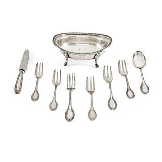 Nine silver objects, Italy 20th Century