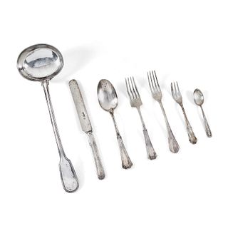 Silver cutlery, Italy 20th Century
