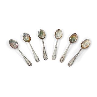 A silver spoons set, Italy 20th Century