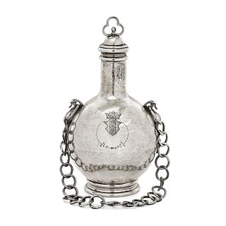 Calderoni - A silver bottle, Italy 20th Century, Calderoni