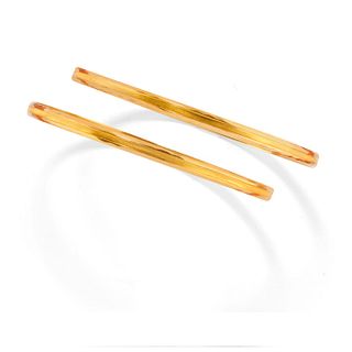 Two 18K yellow gold bangles