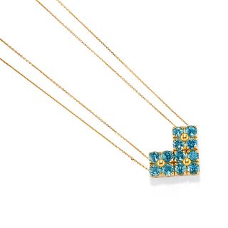 A 18K yellow gold and topaz necklace