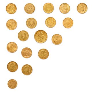 Eighteen gold coins