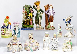 Spill Vase and Figurine Assortment