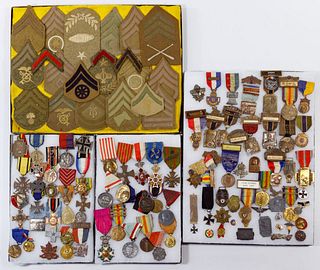 World War I Medal and Rank Insignia Assortment