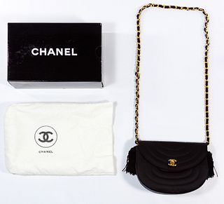 Chanel Quilted Satin Evening Handbag