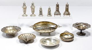 Sterling Silver Bowl and Shaker Assortment