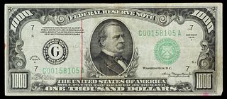 1934-A $1000 Federal Reserve Note F