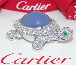 Cartier Diamond Chalcedony Turtle Retail $40,000