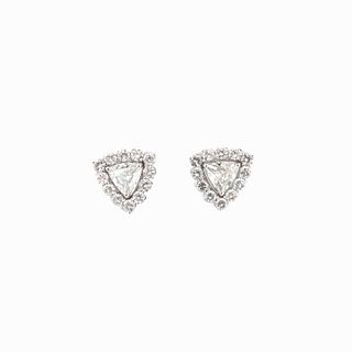3.78TCW Trillion Cut Diamond Earrings