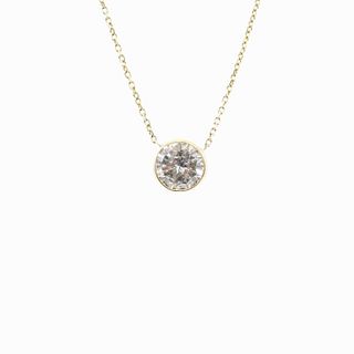 3.01ct Bezel Set Diamond Necklace