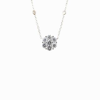 2.80TCW Diamond Cluster Necklace