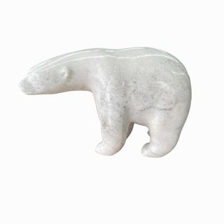 Ashevak Tunnillie White Marble Polar Bear