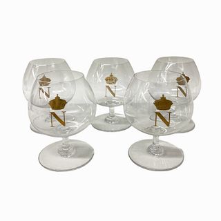 (5) Baccarat Crystal Napoleon Brandy Snifters.