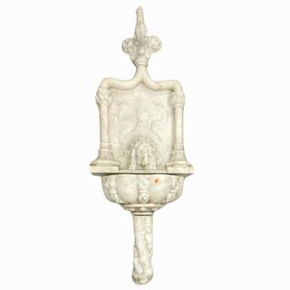 20th Century Large Carved Marble Fountain