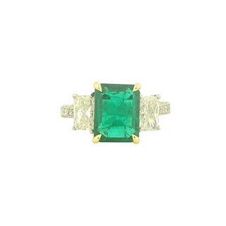 4.87ct Emerald And 2.08tcw Diamond Ring