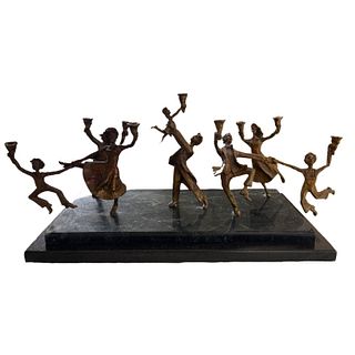 Zachary J. Oxman "Dancing Family" Bronze