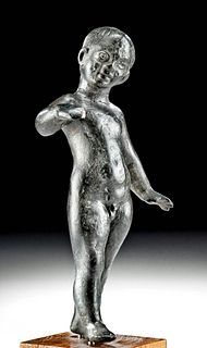 Published Roman Bronze Nude Boy, ex-Reine Margot