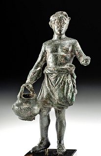 Roman Bronze Male Holding a Basket, ex-Royal Athena