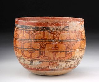 Maya Peten Polychrome Pottery Bowl