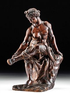Published 17th C. European Fruitwood Statue of Venus