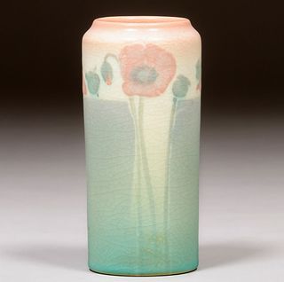 Rookwood Floral Vellum Elizabeth Lincoln Vase 1909