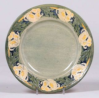 Newcomb College Chrysanthemum Plate AF Simpson 1913
