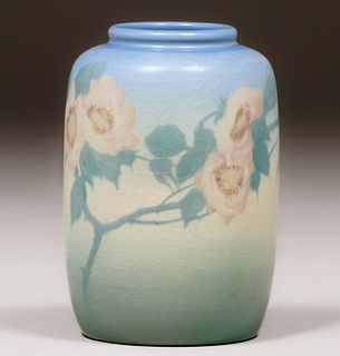 Rookwood Pottery Floral Vellum Vase Ed Diers 1922