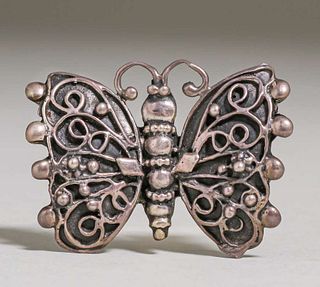 Lillian Pines Sterling Silver Butterfly Brooch