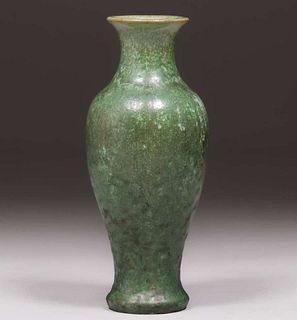 Fulper Pottery Cucumber Green #647 Amphora Vase c1910s