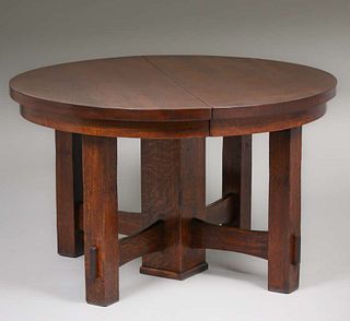 Arts & Crafts Five-Leg Dining Table c1910