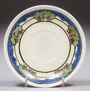 Paul Revere Pottery Decorated Plate c1920s
