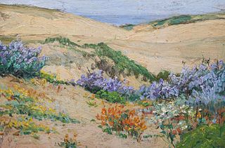 Maren Froelich Painting California Sand Dunes c1910s
