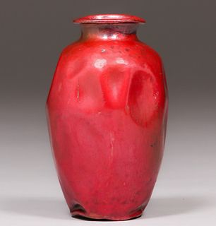 Japanese Hammered Copper Vase