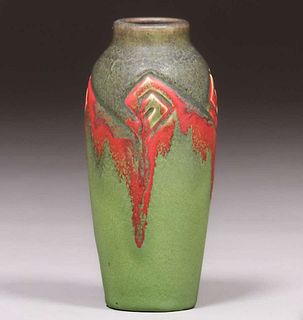 Rookwood Anna Marie Valentien Carved Vase 1902