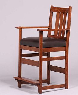 L&JG Stickley Billiard's Chair c1912-1915