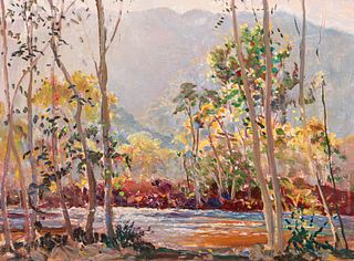 Frank Montague Moore Painting "Carmel Valley" c1920