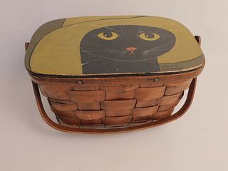 MAGGIE MEREDITH PAINTED BASKET - CAT 