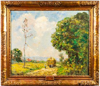Joseph Henry Boston Landscape Oil on Canvas