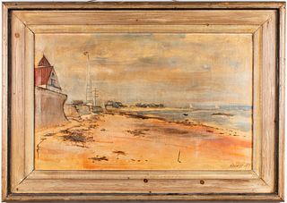 Heinrick Krause Oil on Canvas "Hampton Beach" 1947
