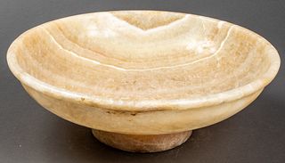 Large Carved And Polished Onyx Centerpiece Bowl