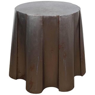 John Dickinson Style Galvanized Metal Side Table