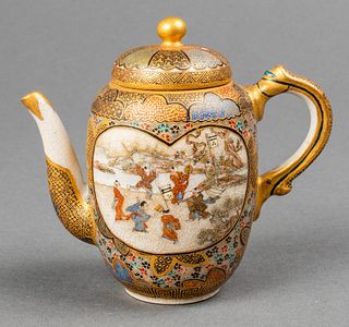 Japanese Satsuma Porcelain Miniature Teapot