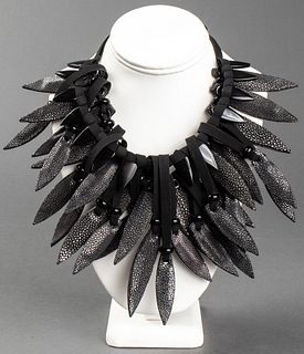 Giorgio Armani Designer Leather Necklace