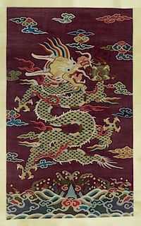 Dragon Decorated Kesi Embroidered Scroll