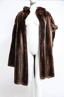 Brown Sheared Beaver Fur Coat