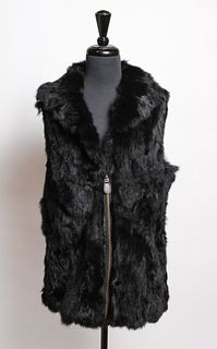 La Fiorentina Women's Black Mink Vest