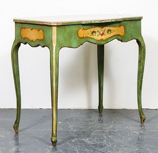 Louis XV Style Hand-Painted Vanity Table