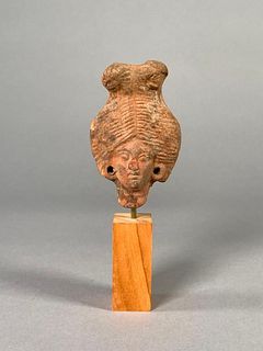 Egypto-Roman Etruscan Terracotta Votive Head