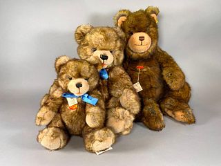 Three Steiff Plush Bears